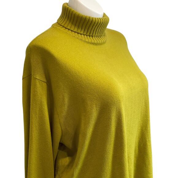 3X Gispa Made In Italy Green Turtle Neck Wool Blend Sweater - Picture 5 of 6